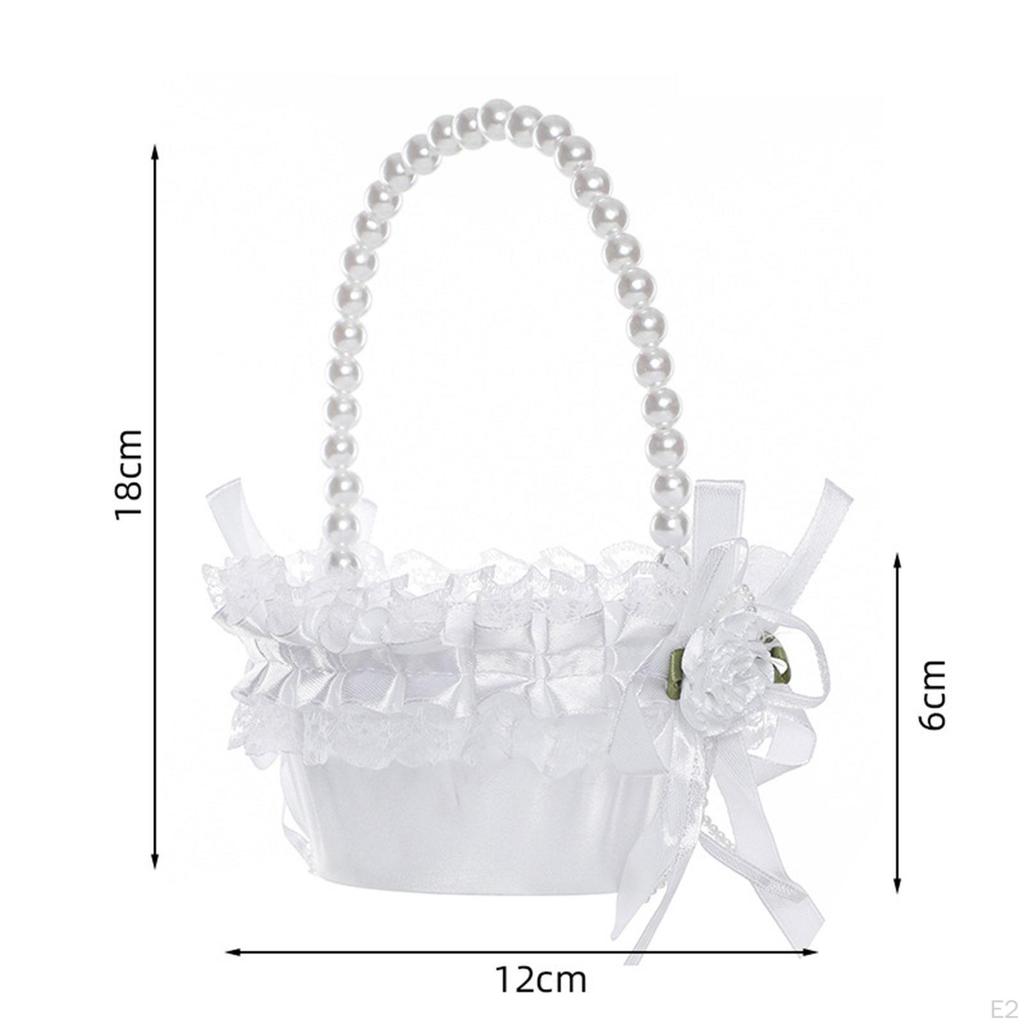 Elegant Satin Flower Basket for Wedding Ceremony