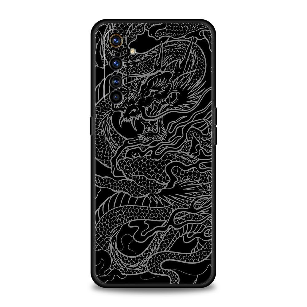 For Realme GT Neo 2 3 3T 5 Phone Case 12 11 5G 10 9 8 5G 7 6 GT5 GT3 GT2 Pro C21 C11 C25 C35 Cover Illusory Color Chinese Dragon