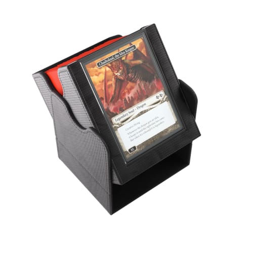 Gamegenic Squire Plus 100+ XL Convertible Deck Box - Holds 100 Double-sleeved Cards! Premium Commander Card Case, Detachable Slide Card Case, Armor Fi