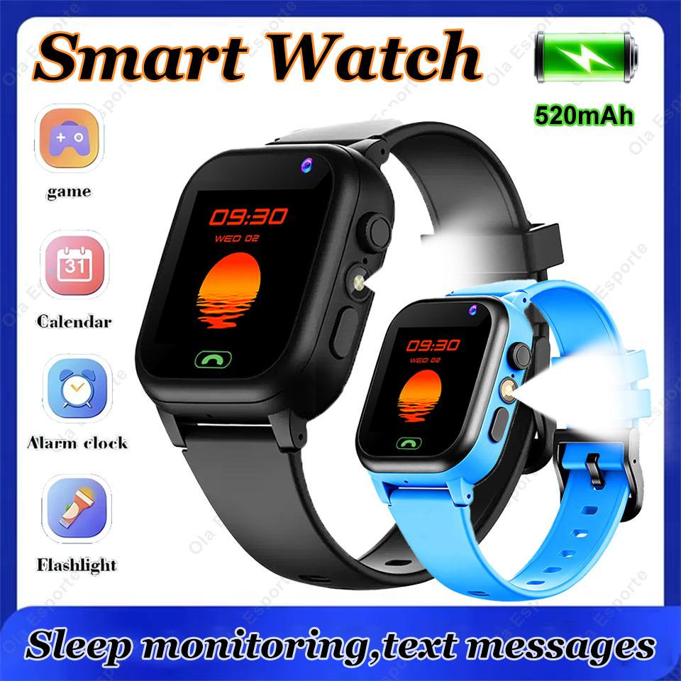 Kids Smart Watch Music HD Camera Games Calendar SOS Calculator LBS Location Flashlight Digital Smartwatch Gifts For Boys Girls