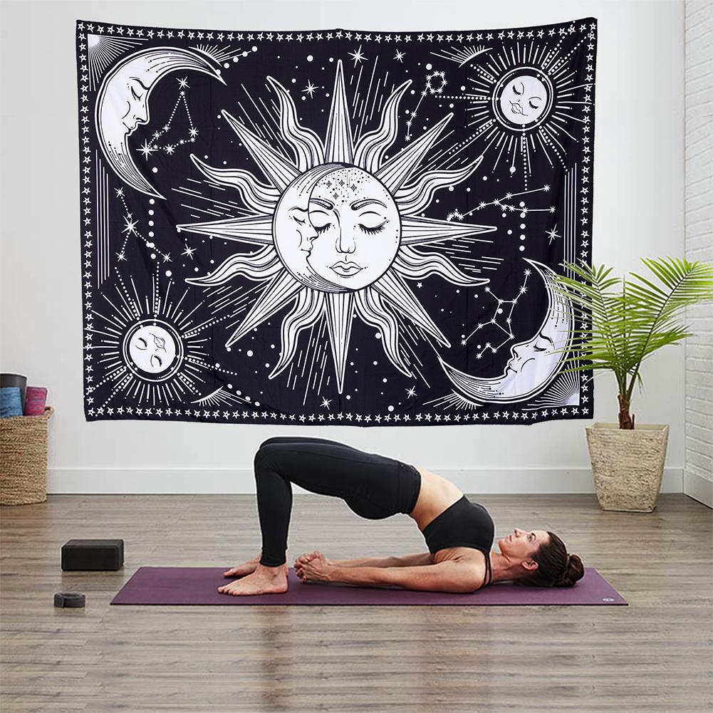 Sun Moon Pattern Background Cloth Wall Tapestry Home Decoration Beach Towels