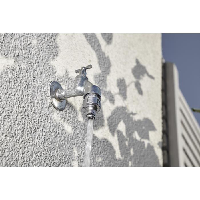 Nez de robinet gardena premium 15 / 21 - en métal - système anti-éclaboussure - installation pour raccordement ogs (18240-20)