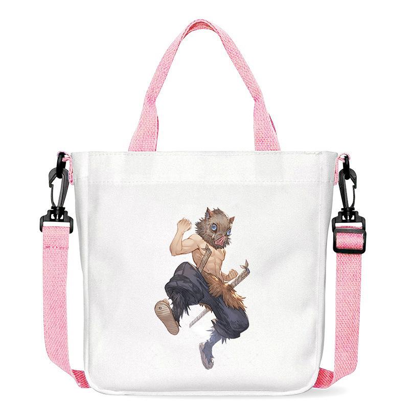 Demon Slayer: Kimetsu No Yaiba - Inosuke Hashibira Anime Print Canvas Bag for Commuter Shoulder Handbag