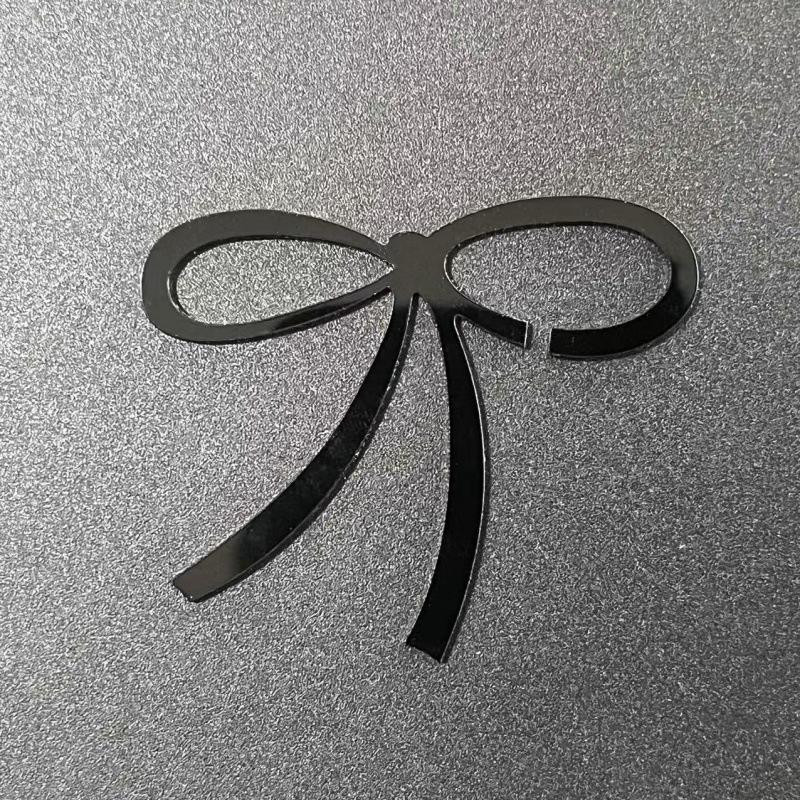 10Pcs Bow Decor Bow Drink Tags Wine Glass Charms Acrylic Knot Drink Tag for Birthday Wedding Party Decorations