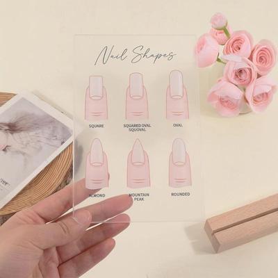 Letrero de Acrílico para Nail Art Estante Exhibidor de Formas de Uñas Tablero Exhibidor de Uñas con Armadura Estante para Obras de Arte Soporte Exhibidor de Uñas