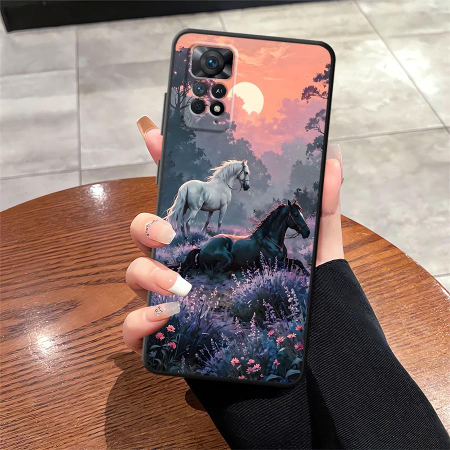 Case for Xiaomi Redmi Note 9 13 Pro Plus 10 11 14 11s 12s 10S 9S 12 Pro 7 8 Funda Phone Cover Cool Horse