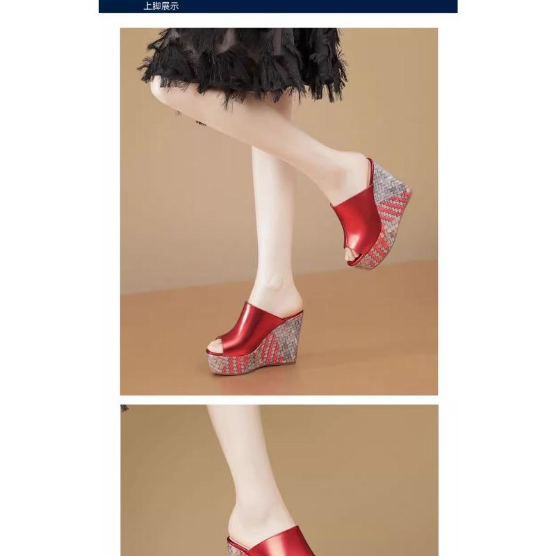 Platform Sandals for Women - Outdoor Wear Thick Sole, Plus Size 2025 Summer New Arrival Wedge Heel Strappy Sandals