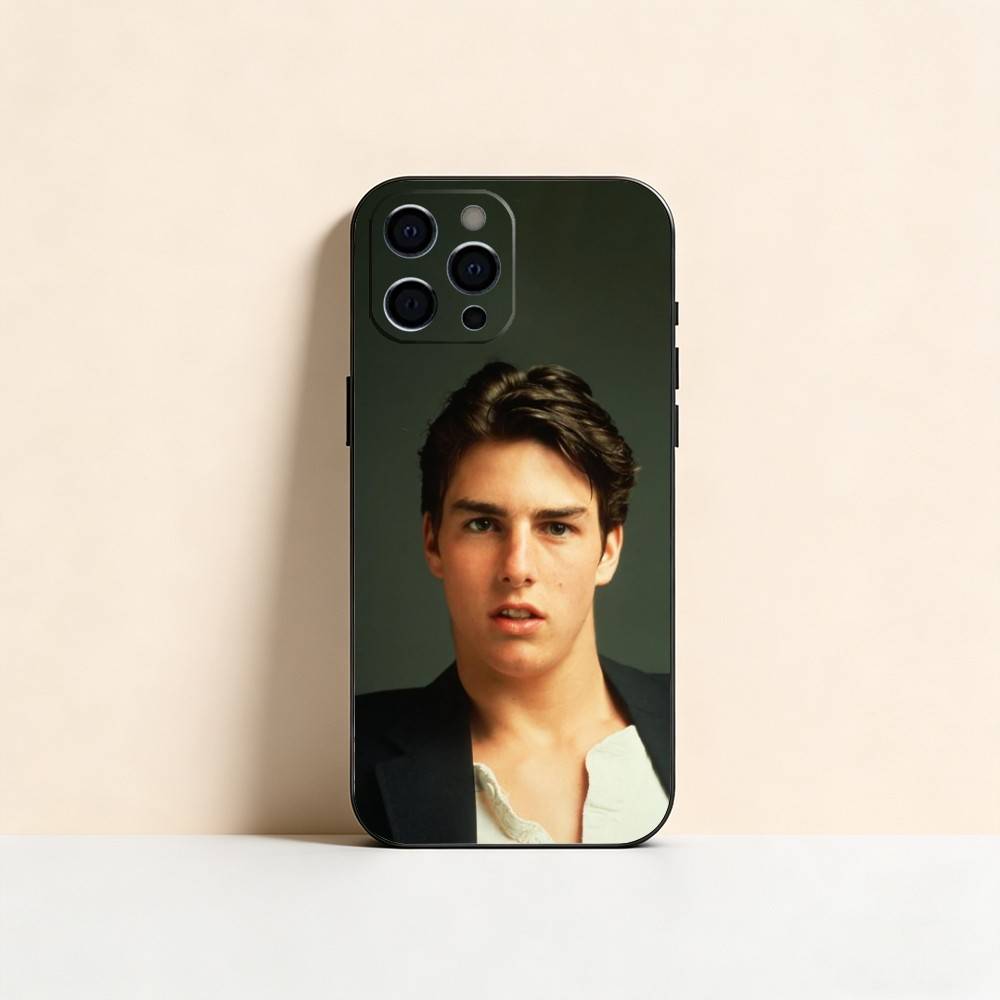 Tom Cruise Phone Case For iPhone 17,16,15,14,13,12,11 Plus,Pro Max,XS,Soft Silicone Black Cover