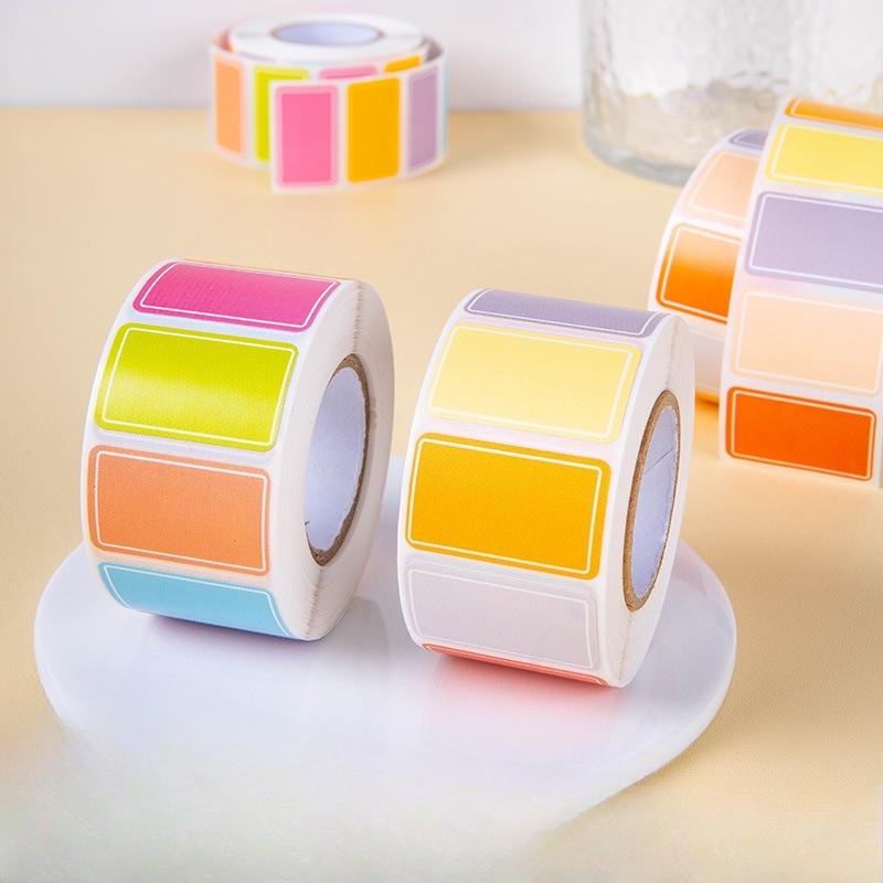 500PCS/Roll Color Label Stickers, Party Stickers, Name Stickers, Self-adhesive Index Labels, File Classification Label Paper