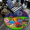 Mr. Men and Little Miss,Round Area Rug,Carpet Rug for Living Room Bedroom Sofa Playroom Decor,Non-slip Floor Mat