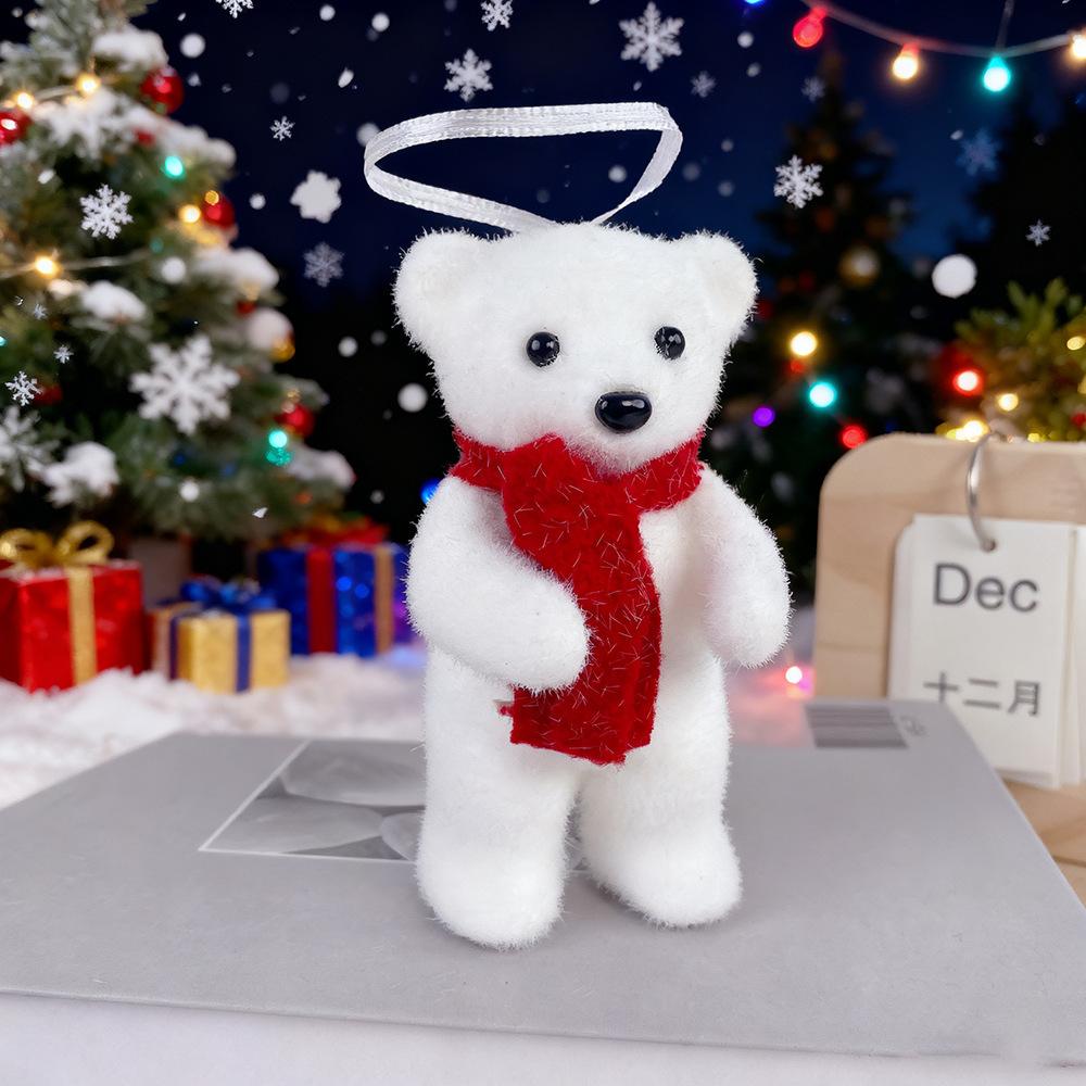 

Забавный животный рождественский кулон в виде медведя 3D милые украшения в виде белого медведя мультяшный имитированный белый медведь реквизит для вечеринки Standing bear