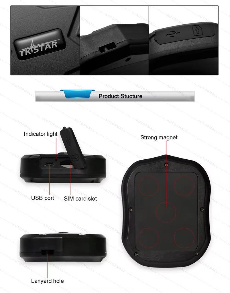 TKSTAR Magnetic GPS Tracker TK905 Series - Long Standby for Vehicles and Containers