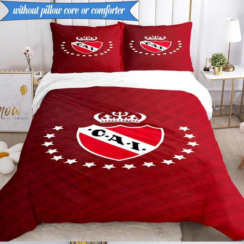 Club Atletico Independiente 3pcs Bedding,Including 1pc Duvet Cover And 2pcs Pillowcases Perfect for Christmas,Ideal for Bedroom, Dormitory