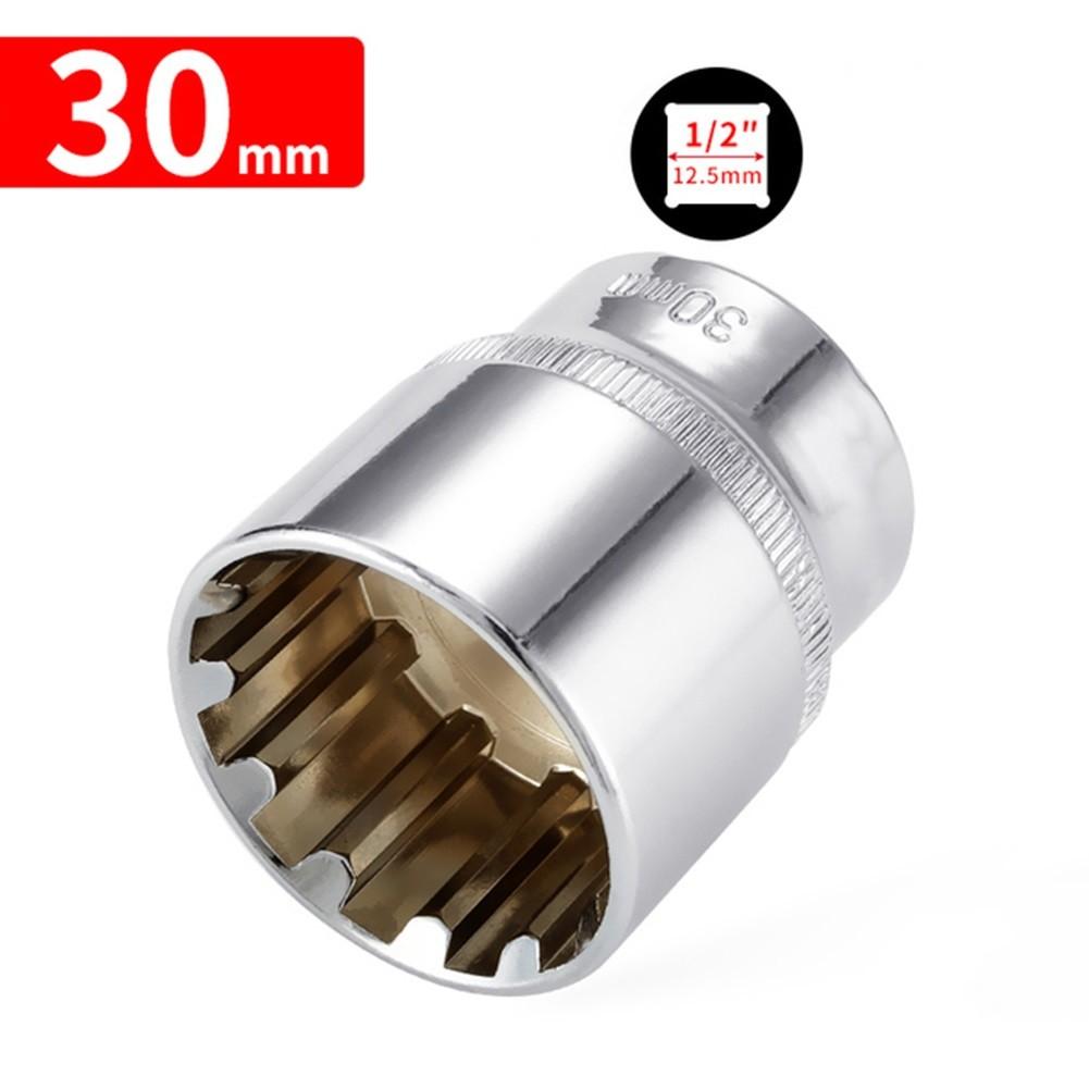 Kurzer Innensechskantkopf, 8–32 mm, verchromt, Chrom-Vanadium-Stahl