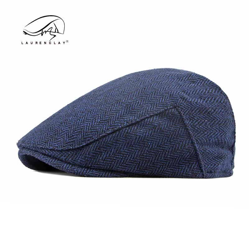 

Men s Fashion Beret Caps High Quality Autumn Winter Wool Herringbone Flat Cap Classical Artist Painter Style Male Gorras 56-58CM