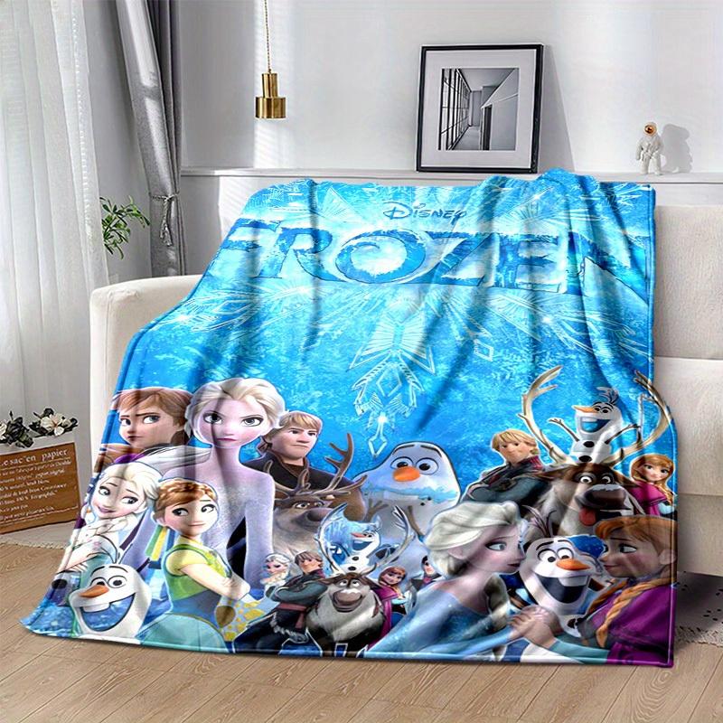 1 szt., Disney Kraina Lodu Elsa Anna Olaf Bałwan Koc Rzutowy Idealny do Wystroju Domu, Pokrowiec na Kanapę, Podróży, Kempingu, Samochodu, Plaży, Biura, Drzemki