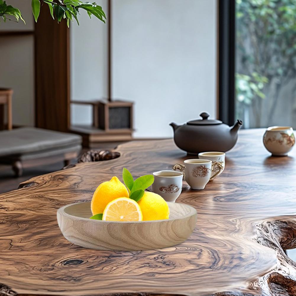 Wooden Storage Tray Solid Wood Serving Tray Rustic Farmhouse Wooden Serving Tray for Fruit Candies  Kitchen Supplies