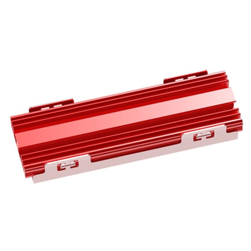 

Universal Toolless M.2 NVMe Heatsink With Aluminum Construction and Silents Heat Dissipation червоний