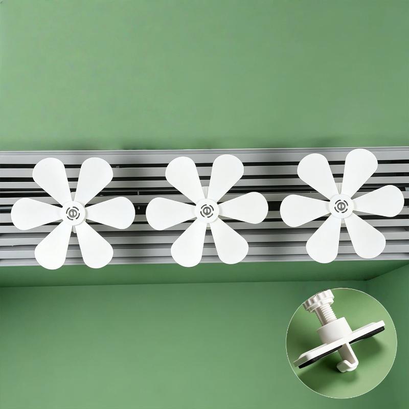 1Pcs No Power Silent 6 Leaves Ceiling Fan Air Conditioner Wind Guide Accessories Anti-Condensation For Camping Dormitory Tent