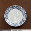 Plato Rallador de Cerámica Azul y Blanco para Pasta de Jengibre y Ajo