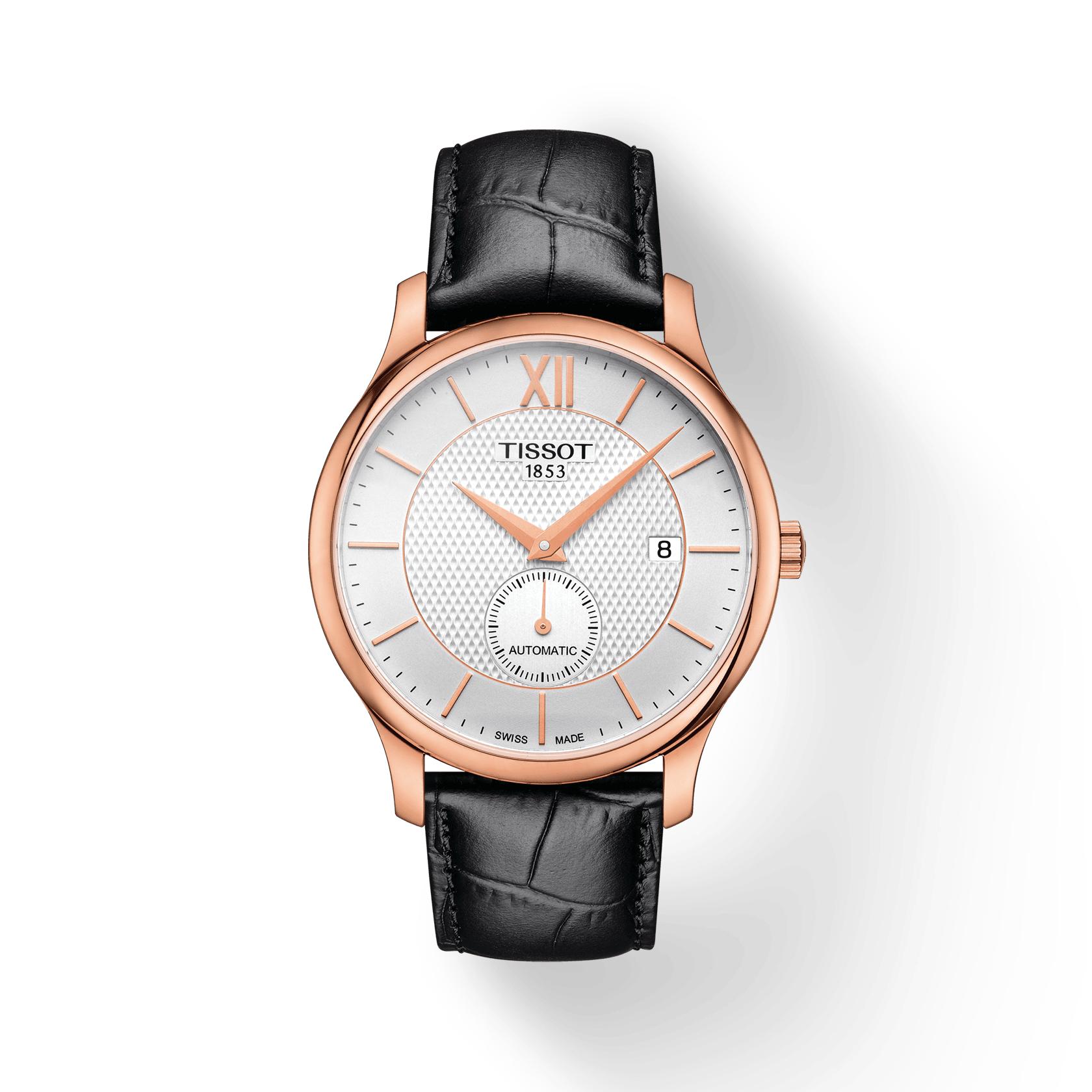 Tissot Leather Strap silver Dial Men s Fashion Watch T063.428.36.038.00 серебряный
