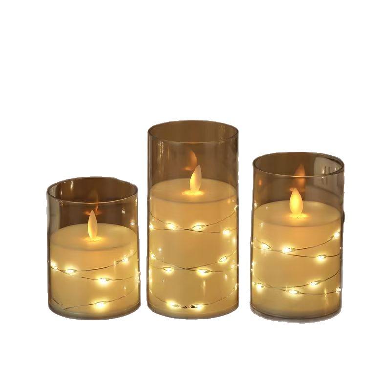 LED Acrylic Candle Lights for Christmas, Weddings, Parties, and Restaurants