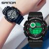 SANDA G Style Fashion Man Ms Sport Watch LED Digital Waterproof Stopwatch Boys Girls Electronics Chronograph Student Wrist Watch
