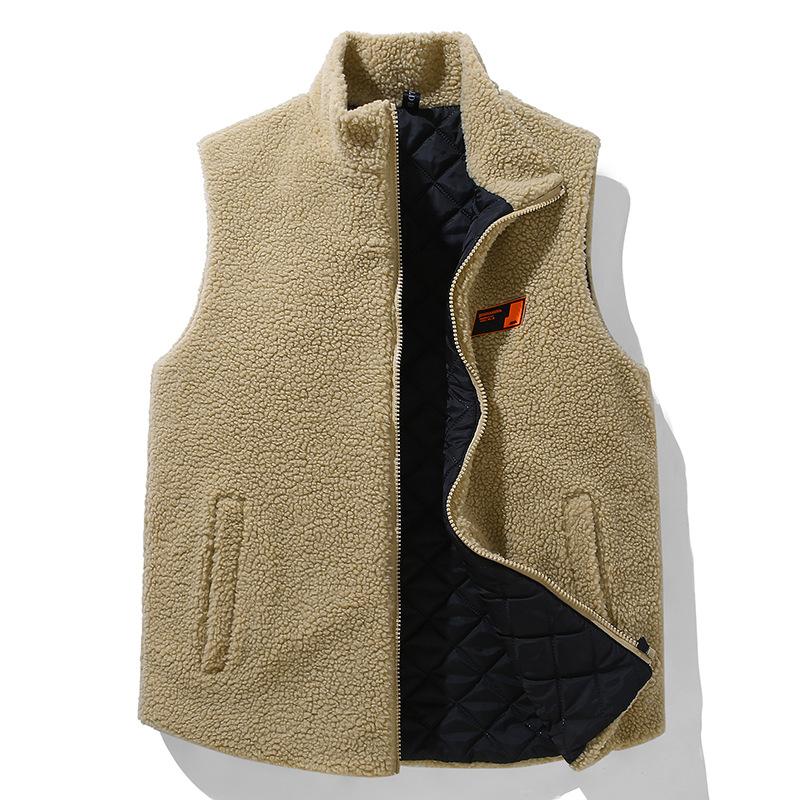 Men's Plus Size Lamb Velvet Vest Casual Plus Velvet Vest Plus Fat Oversized Cotton Vest 4XL-12XL