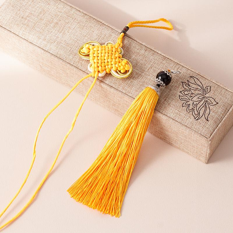 Handmade Chinese Knot Tassel Gourd Charm - DIY Car Hanging Ornament & Musical Instrument Accent