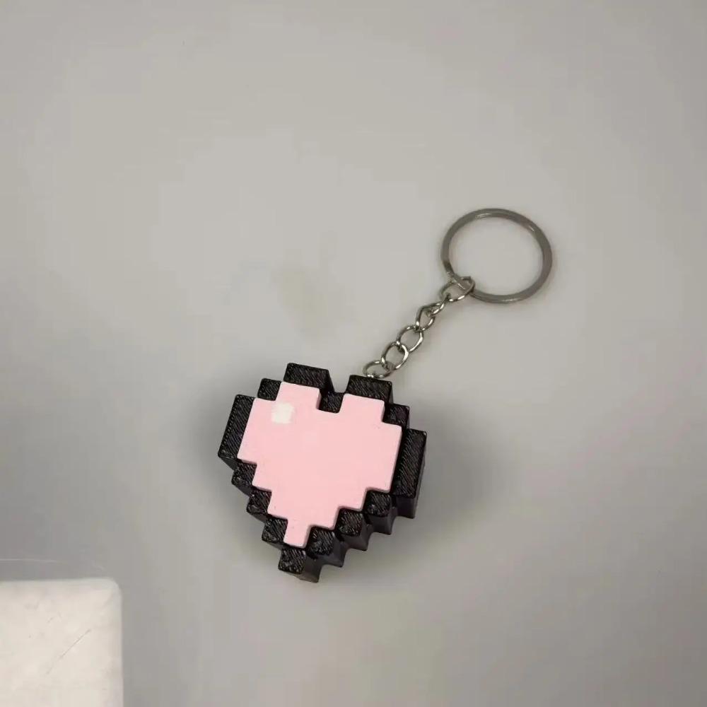 3D printed heart-shaped keychain decompression decoration gift press rebound keychain decompression novelty gift decoration
