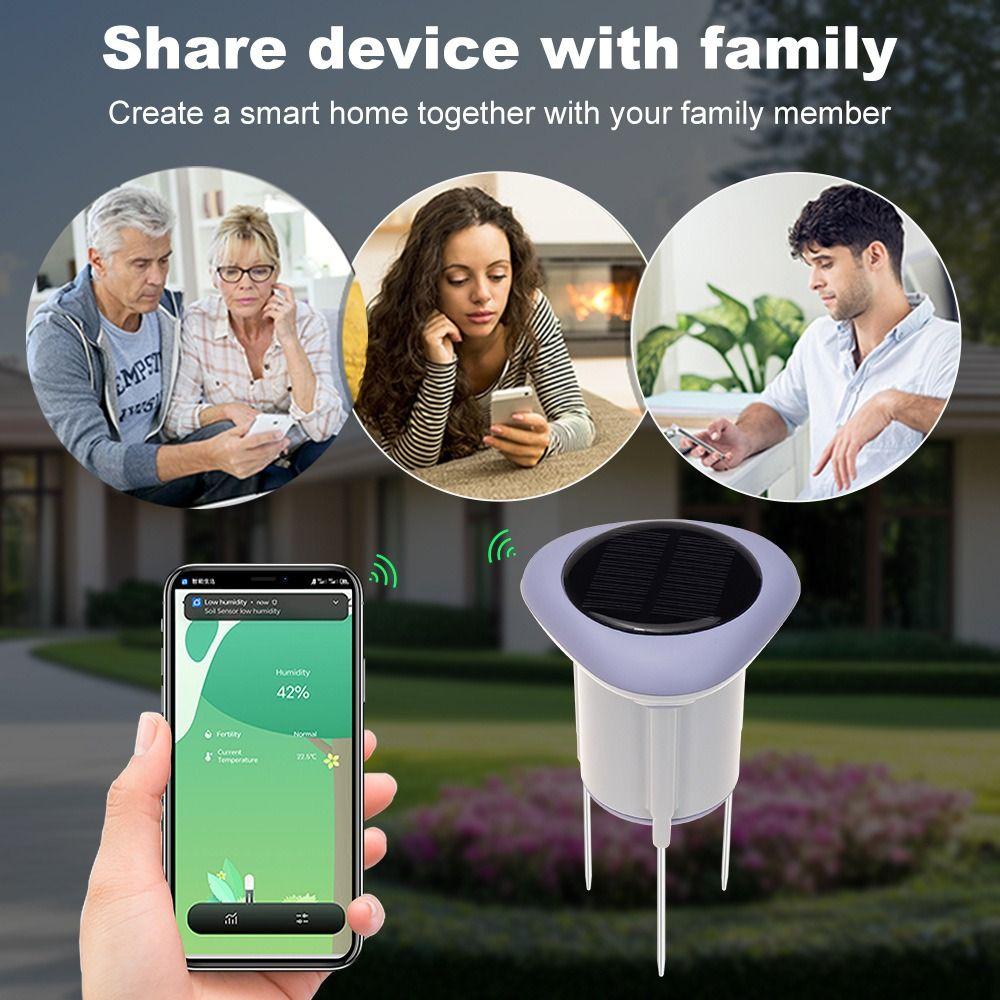 Solar Panel Solar Powered Soil Sensor Wireless Communication Real-Time Monitoring ZigBee Smart Sensor Tuya Technology