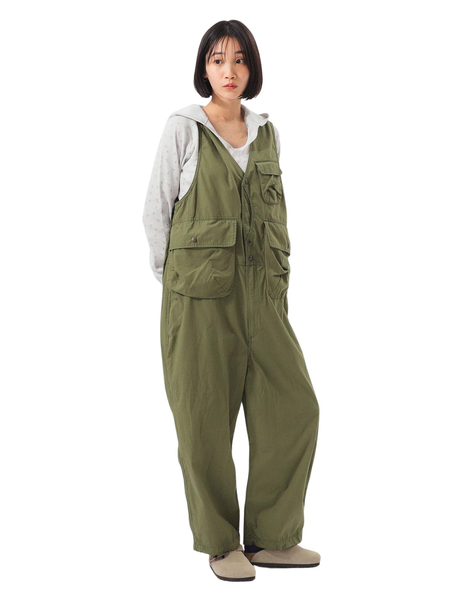 

Beams Boy Women s Cotton Weather Hunting Vest All-in-One, OLIVE 2