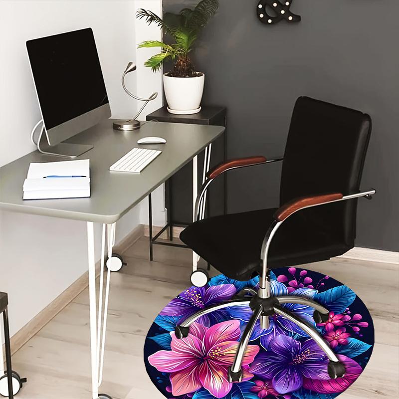 

1pc Office Carpet Chair Mats Colorful Floral Mandala Design Perfect for Decorating Office Chairs, Living Rooms, Or Bedrooms.YDT212 80cm by 80cm