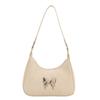Chic And Stylish Women's Butterfly Underarm Bag In Black White Khaki And Silver Colors