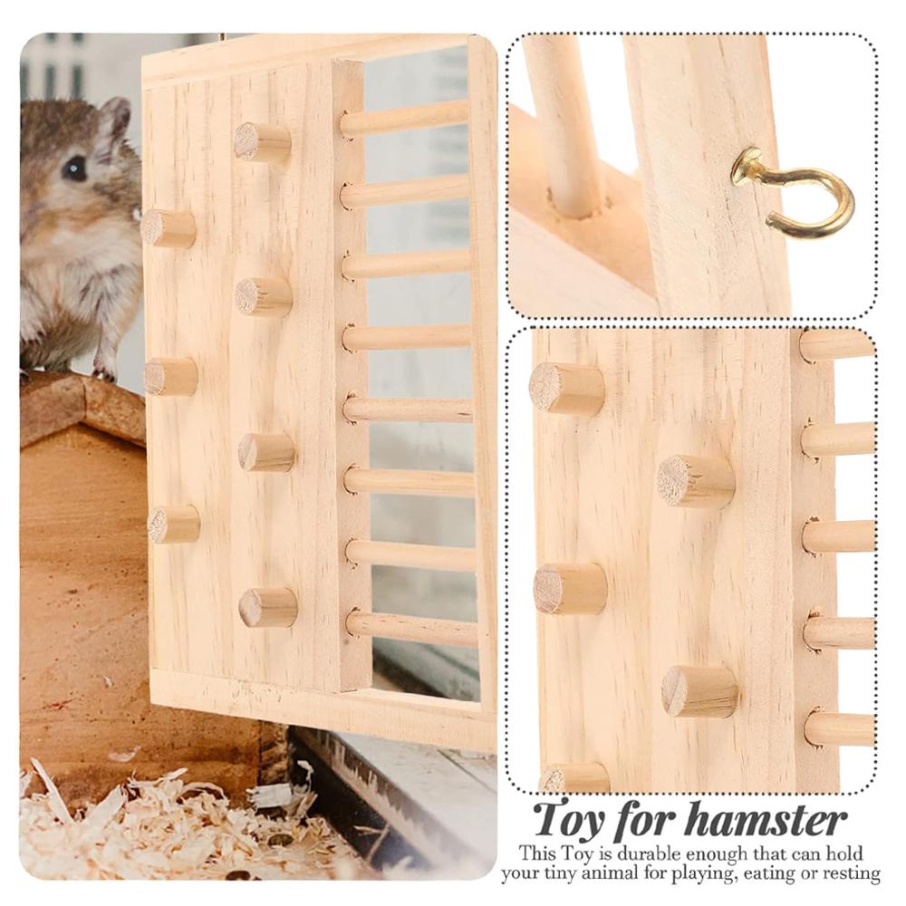 1 Stück Holz Hamster Kletterleiter Spielzeug Hängende Brücke Sprungbrett Spielplatz Spielzeug für Kleintier Hamsterkäfig Landschaftsbau Spielzeug