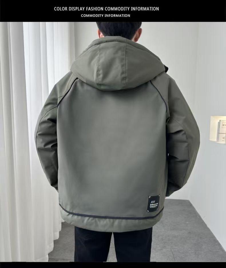 2025 Men's Hooded Camouflage Down Jacket - Trendy, High-End Winter Workwear