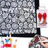 Gift for Creative Kids DIY Coloring Blanket with 24 Markers, Color Your Own Blanket, 59" X Soft Polyester Painting 45" Cozy Throw Sofa, Couch,