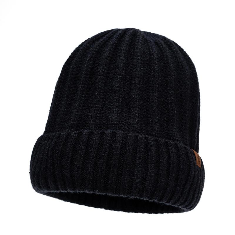 Hat Men's Autumn Winter Warm Cold-Proof Knitted Hat Women Ear Protection Hat Big Head Wool Hat