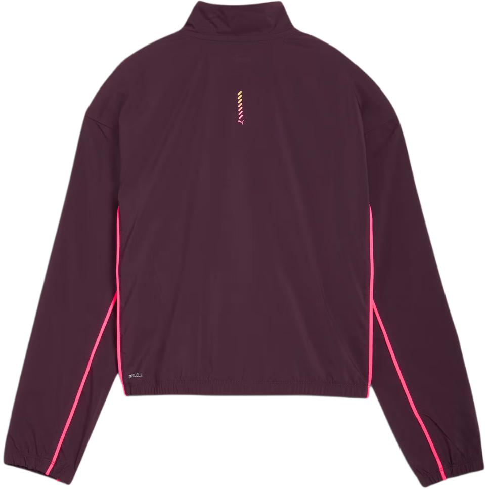 Puma Fashion Woven Comfortable Casual Long Sleeve Jacket Women Jackets Midnight-Purple Crimson 526398-44