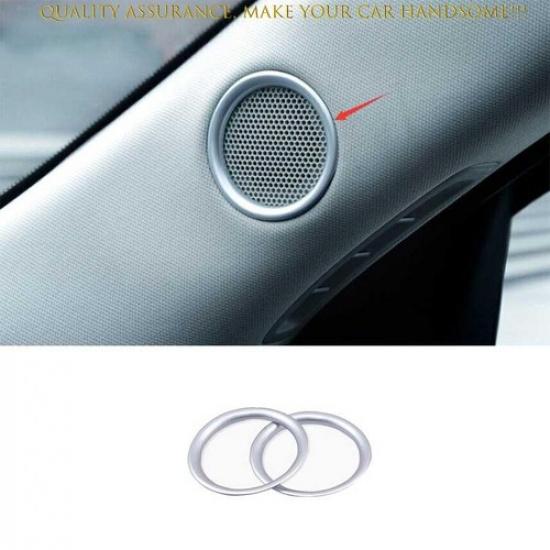 For Mazda CX-5 2017-2024 Matte Silver A Pillar Horn Speaker Sound Cover Trim 2PC
