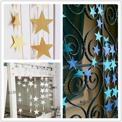 Star Paper Garland Banner Bunting Drop Baby Shower Wedding Party Decoration
