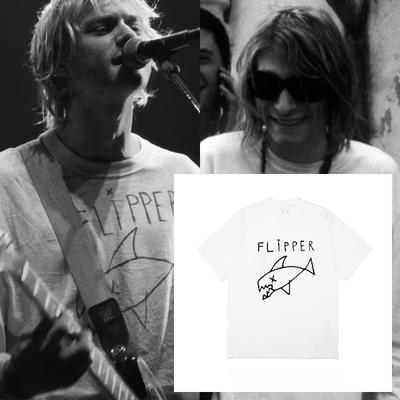 One Yona Flipper Fish Kurt Cobain Rockmusik Band T-shirts Bomull O-hals Herr T-shirt T-shirt Casual Topp Toppar Ny