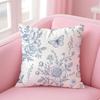 Simple, Classic, Retro-Style Floral And Bird Pattern Cushion Cover Linen Pillowcase Cover Soft Decor For Sofa Home Room
