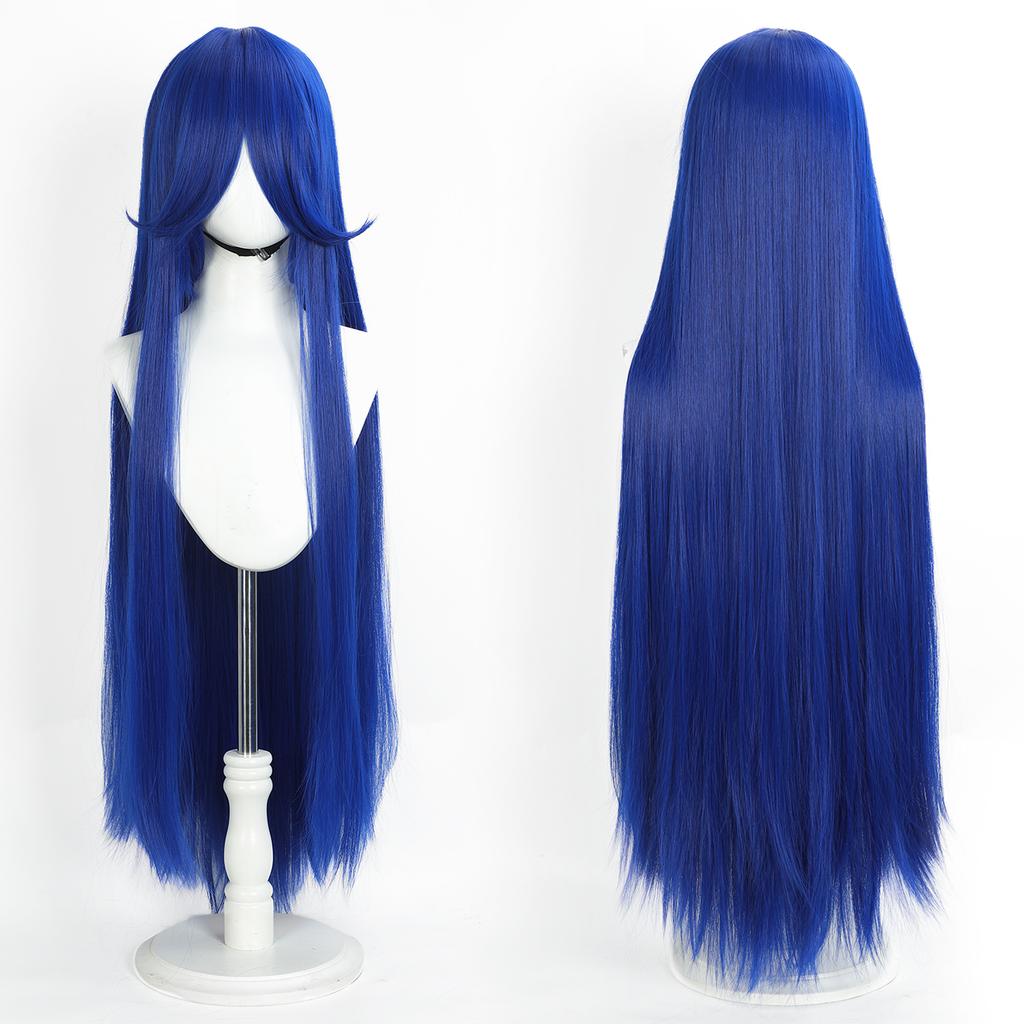 Parrucca Cosplay Lunga Dritta 100CM Multicolore Rosa Biondo Nero Parrucca Costume Anime Parrucca Cos Sintetica Universale Parrucca per Uso Quotidiano Feste