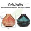 Diffusore di Oli Essenziali per Aromaterapia 400ml Grana Legno Telecomando Umidificatore d'Aria Ultrasuoni Freddo Con Luce LED a 7 Colori