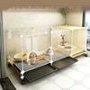 Cușcă Mare de Lux pentru Iepuri cu Protecție Anti-Stropire pentru Uz Casnic - Ideală pentru Iepuri, Porcușori de Guineea și Hamsteri