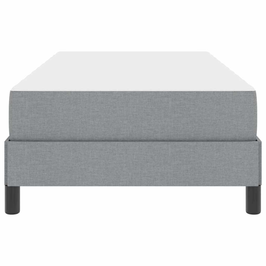Box Spring Bed with Mattress Light Grey 80 x 200 cm Fabric