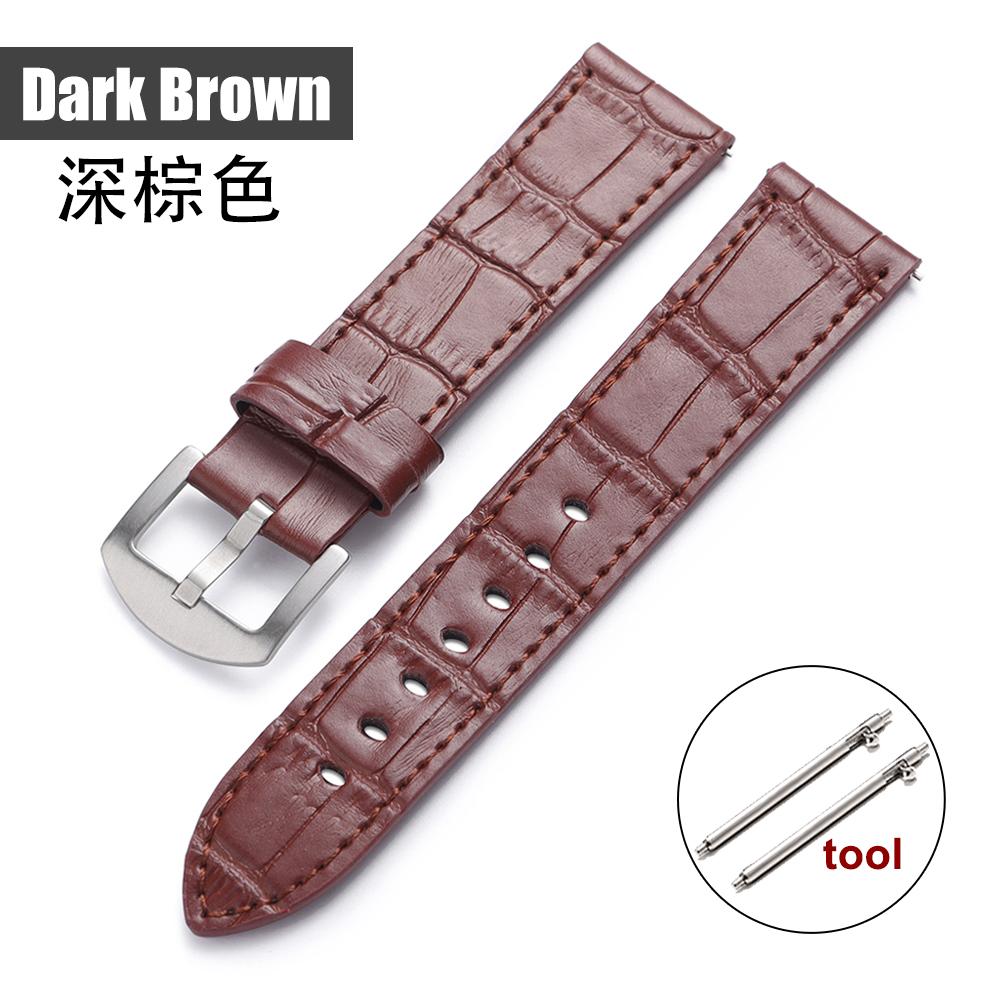 Genuine Calfskin Leather Watch Strap Slub Pattern Bracelet 18mm 20mm 22mm Universal Watchband for Men Women Watch Accessories