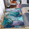Abstract Marble Design Carpet with Blue, Purple, and Gold Accents Suitable for Use As an Anti-slip for Living Room Bedroom Sofas