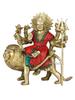 Large Durga Idol Hindu Goddess Figurine Brass Sculpture Maa Durga Kali Devi